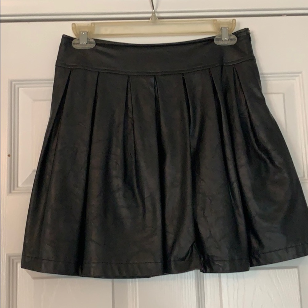 Faux Black leather skirt